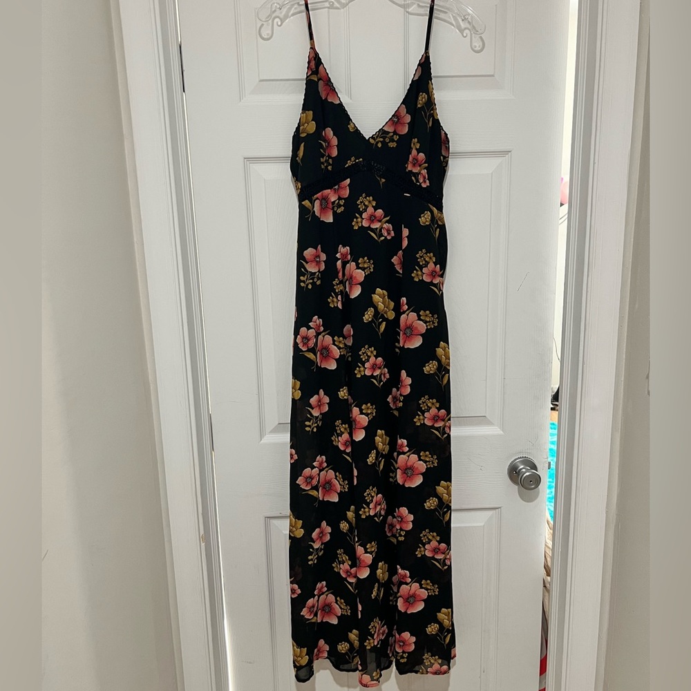 Floral maxi sheer dress